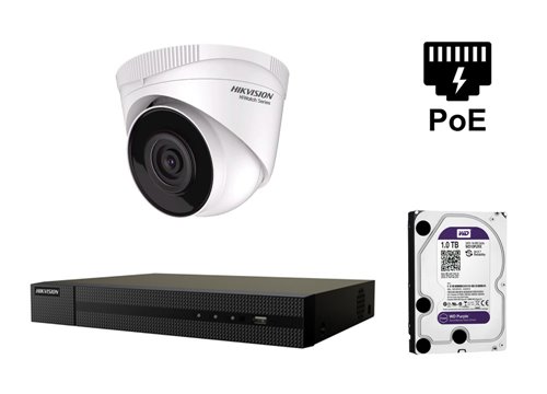 Caméra IP de Hikvision de 4 mégapixels - KIT1-HWI-T241H