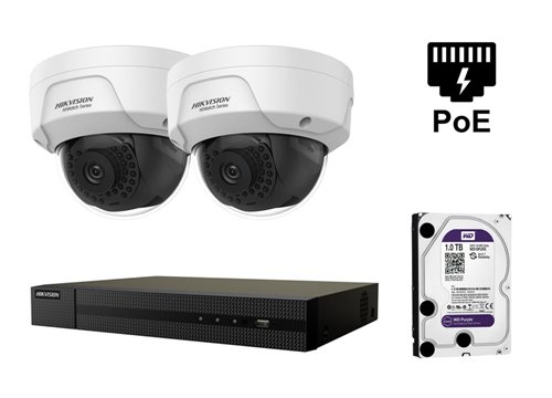 Caméra IP Hikvision 4 mégapixels - KIT2-HWI-D141H