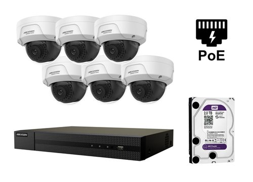 Caméra IP de 4 mégapixels Hikvision - KIT6-HWI-D141H