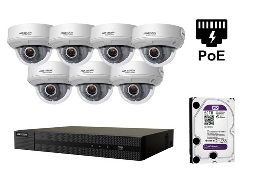 Caméra IP Hikvision 4 Megapixel - Kit7-Hwi-D640H-Z