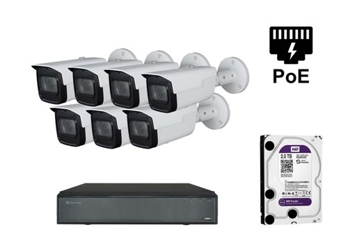 Caméra IP Starlight 4K - KIT7-XS-IPCV830SAW-8-EPOE