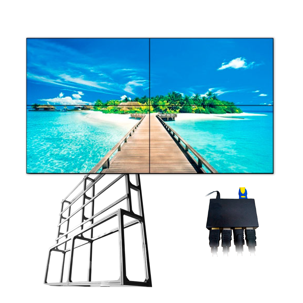 Kit de bande vidéo complète - Kit-Videoowall55-2x2-étage