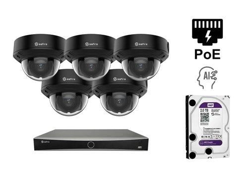 Caméra Tourret IP de 6 MP - KIT5-SF-IPD834ZHB-2P