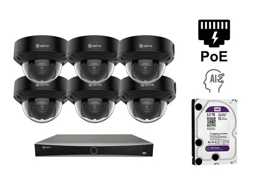 Caméra Tourret IP de 6 MP - KIT6-SF-IPD834ZHB-2P