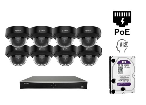 Caméra Tourret IP de 6 MP - KIT8-SF-IPD834ZHB-2P