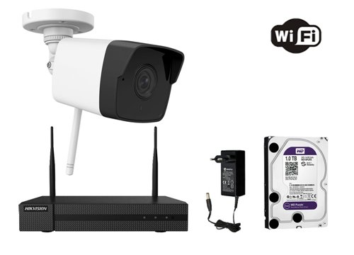 Appareil photo IP WiFi 2 MP - KIT1-HWI-B120-D / W