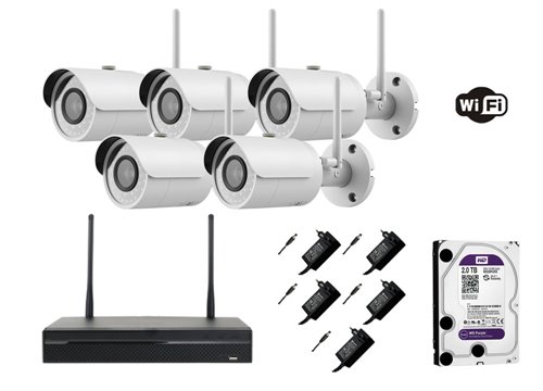 2 Megapixel Eco Gamme IP Caméra IP - KIT5-XS-IPCV026H-2EW