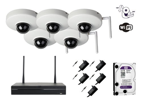 Caméra IP Pan et Tilt - Kit5-XS-IPPT050SW-2W