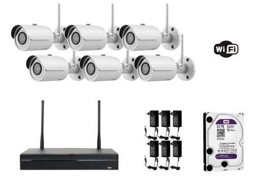 2 mégapixels éco gamme IP Caméra IP - KIT6-XS-IPCV026H-2EW