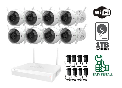 Caméra WiFi Ezviz 2 MP - KIT8-EZ-C3WN