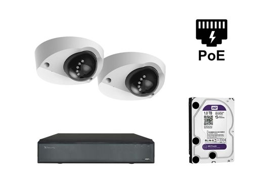 Caméra IP Starlight 2 Megapixel - KIT2-XS-IPDM909SAW-2