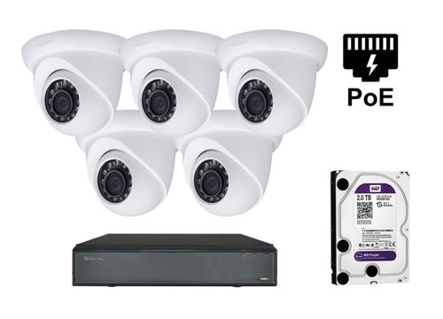 Caméra IP X-Security 5 MP - KIT5-XS-IPDM741W-5