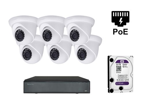 5 MP Caméra IP X-Security - KIT6-XS-IPDM741W-5